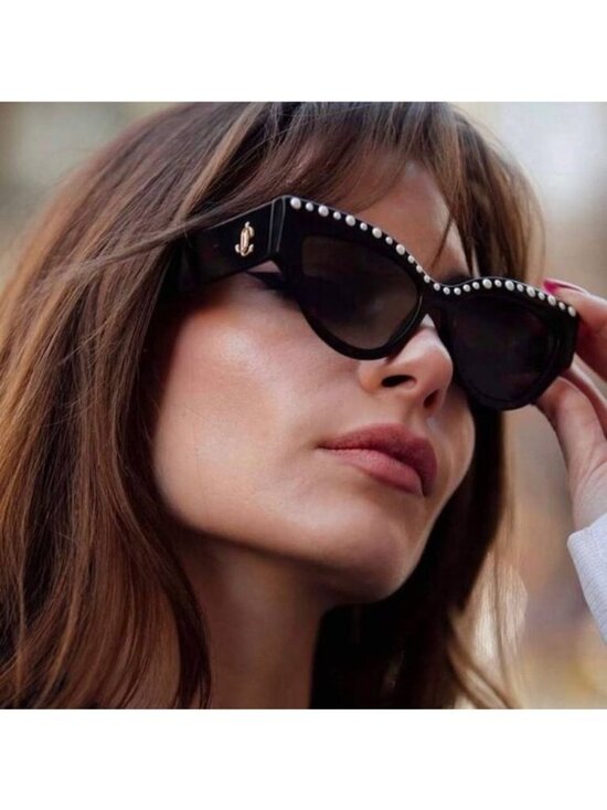 Jimmy Choo SONJA/G/S 0807 9O Cat Eye Sunglasses - Black/Grey main image 10